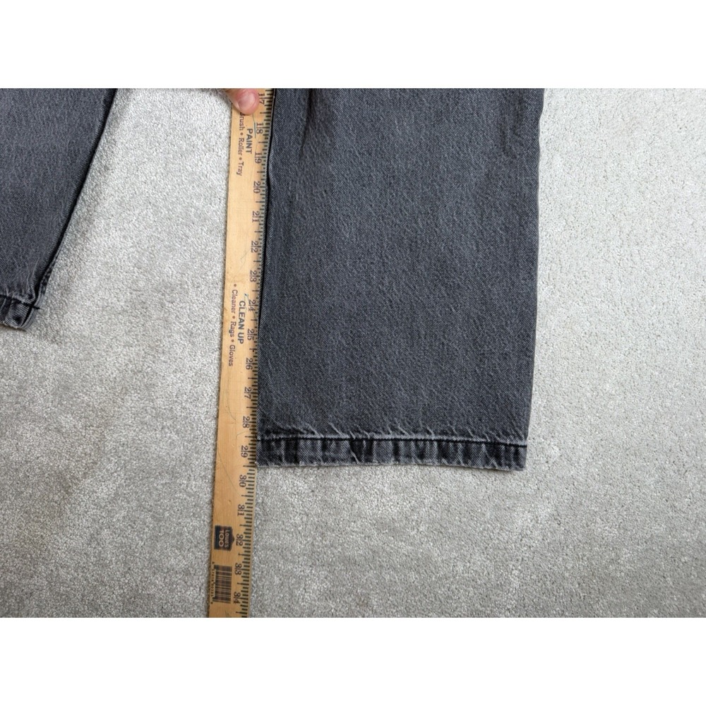 Abercrombie Fitch Jeans Mens 29x30 Black Denim Double Knee Baggy Carpenter Skate - Picture 11 of 12